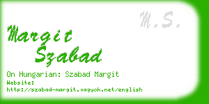 margit szabad business card